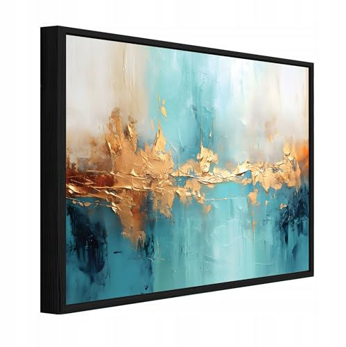 WallArena Leinwand Bilder Abstraktion 120 x 80 cm | Format: 120 x 80 cm (BxH) - einteilig auf Canvas Leinwand mit Rahmen. Das, Aufhängefertig: Das moderne Wandbild ist