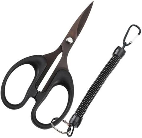 Homoyoyo Tijeras de Pesca Recubrimiento de Titanio, Resistentes al Desgaste, Compactas y Portátiles, Cortador Profesional para Hilo PE, Carbono y Alambre Trenzado, Herramienta Práctica