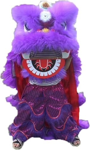 Lejondansdräkt för barn – traditionell kinesisk maskot för åldrarna 5–12, perfekt för karneval, festivaler och fester