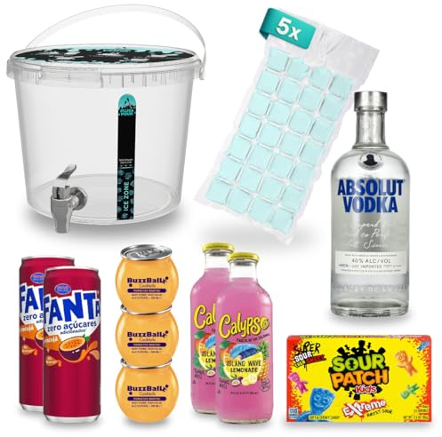Fertiger Cocktail mit Alkohol – Pornstar Martini | Cocktail Set mit 5 Liter Getränkespender zum Einschenken | Party Set | ca.12,7% Vol. | Plug'N'Pour