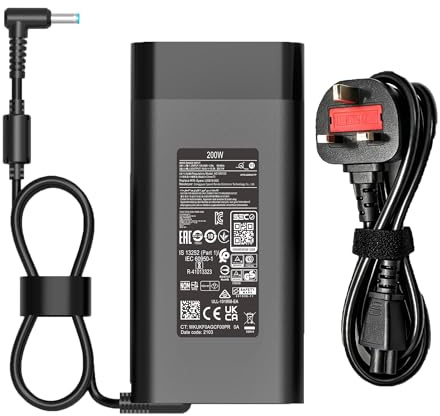 200W Charger Fit for HP ZBook 15 17 Omen 15 16 17 | Pavilion Victus 15 16 Gaming Power Adapter TPN-DA10, L00818-850, L00895-003, ADP-200HB B