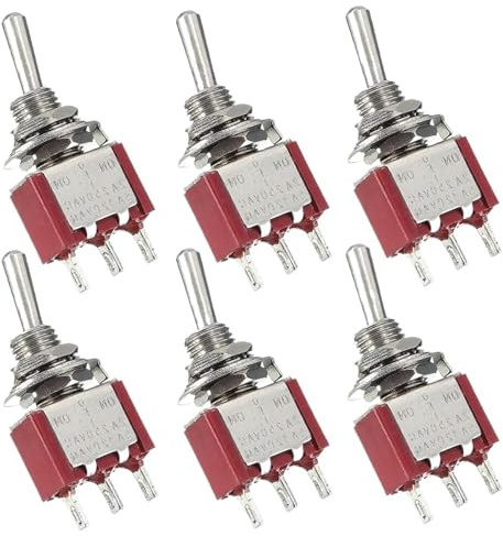 Mini interruttore a levetta da 10 pezzi 3 pin 3 posizioni momentaneo (ON)-OFF-(ON) SPDT 250V 3A