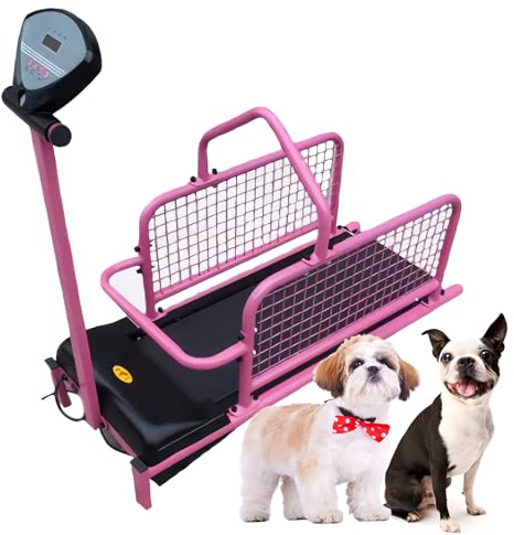 Hundhjulstränare husdjur löpband leksaker liten hund löpband träningsutrustning för gårdshus inomhus små hundar träning och viktminskning, med LCD-skärm, husdjursträningsutrustning, svart