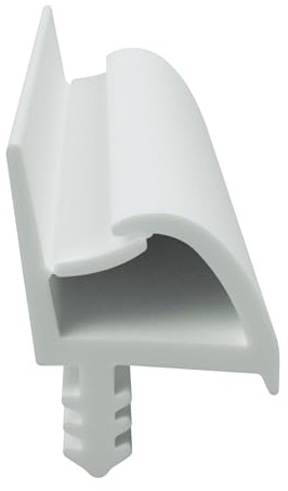 DIWARO® Zimmertür-Dichtung ZT009 | in weiß, beige oder braun | 5 lfm für Zimmertüren und Innentüren. Zum Schallschutz und abdichten der Tür. Bestehend aus TPE (Thermoplastischen Elastomer) (Weiß)
