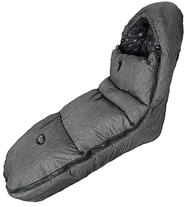 CozyMe Kinderwagen-Schlafsack, leistungsstark, universal, Fußsack, Vorderteil, verstellbar und abnehmbar, anpassbar für alle Arten von Kinderwagen, Buggys, Grau