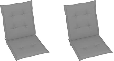 INLIFE Gartenstuhlauflagen 2 STK. Grau 100x50x3 cm