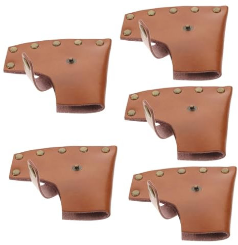 DOITOOL 5stücke Outdoor Axtschutzhülle Aus Hochwertigem Leder Robuste Schutzhülle Für Camping Wandern Schutz Für Axtklingen Aufbewahrungslösung Für Outdoor-aktivitäten Braune