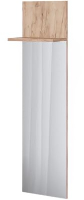 Vicco Appendiabiti da parete Siri, Rovere dorato, 36 x 135 cm con specchio, utilizzabile per riporre le scarpe e come seduta