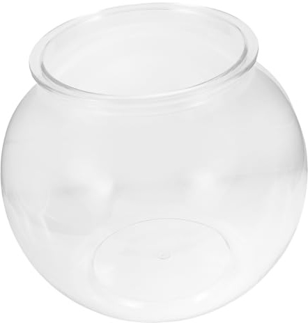 YARNOW Bocal à Poissons Transparent Plastique Aquarium Décoratif pour Poissons Rouges Réservoir Moderne pour Bureau Ou Maison Design Créatif Et Résistant Aux Chocs