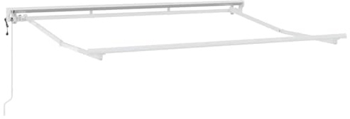 vidaXL Tenda da Sole Semi-Cassetta elettrica 3 x 2m Bianca, Moderna e Resistente ai Raggi UV. È motorizzata, Retrattile e Perfetta per Gli spazi all'aperto Come Giardini e terrazze. Ottima Soluzione