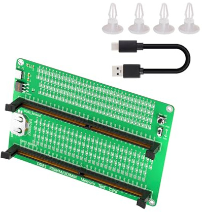 Memory Test Card Notebook DDR5 RDIMM/UDIMM Tester Tool With LED Light Diagnosis Card Desktop Memory Analyzers