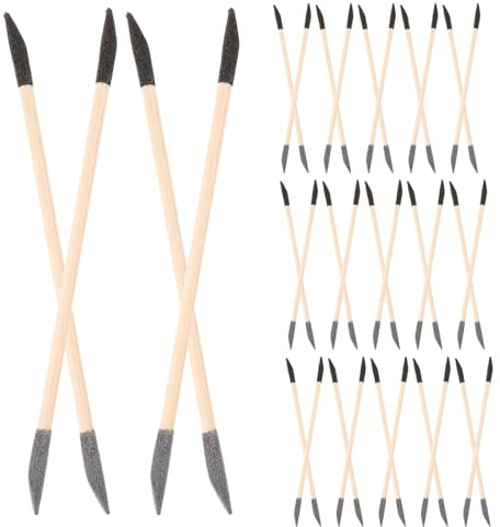 Bastoncini 60 Pezzi in Legno per Manicure a Doppia Estremità | Strumenti per Nail Art, Leviga i Bordi, Uso in Salone e Ritocchi Quotidiani, Leggeri e Portatili