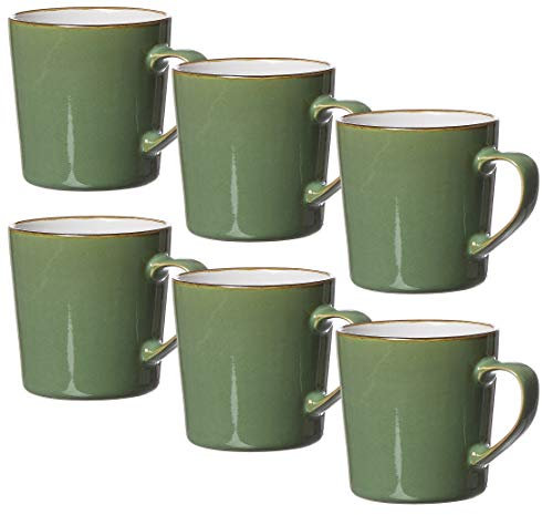 Ritzenhoff & Breker Kaffeebecher-Set Visby, 6-teilig, je 400 ml, Gr?n, Steinzeug, 277449, Grün