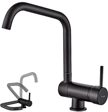 Ibergrif, Vorfenster Küchenarmatur, Einhebel Spültischarmatur mit hoher Auslauf 311 mm