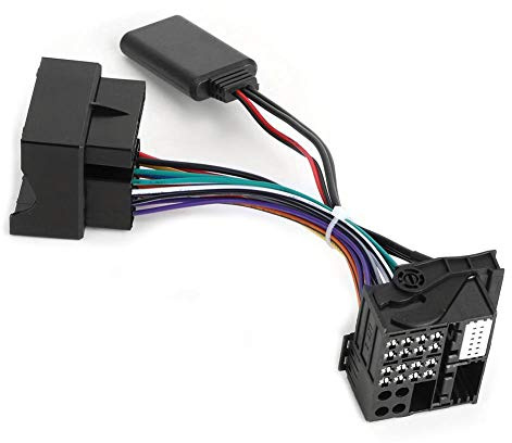 Aramox Adaptateur de connecteur stéréo Audio Bluetooth AUX Récepteur AUX de Voiture, Adaptateur de câble auxiliaire pour Module Radio Bluetooth pour RCD510 300+ 310 RCD210
