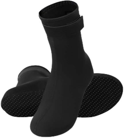 Rtdep wasserdichte Socken, 3MM Neoprensocken, für Neoprenanzug, rutschfest Schwimmsocken, Thermosocken für Herren und Damen, strandsocken für Schwimmen, Schnorcheln, Segeln