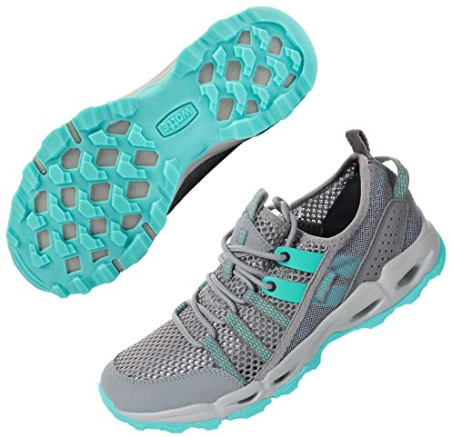 Ranberone Scarpe da Trekking Donna Scarpe Sportive in Mesh Traspirante Sandali Sportivi Estivi per Passeggiate All'aperto Ciclismo Blu 43