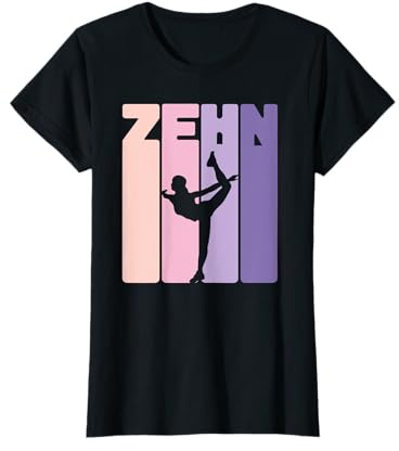 10. Geburtstag Turnerin Tänzerin Yoga 10 Jahre Mädchen T-Shirt