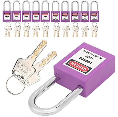 Serrure industrielle, Serrure d'étiquetage de consignation Nylon chromé pour la logistique pour la fabrication de machines de transport pour l'énergie nucléaire(Violet)