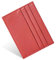 URAQT Portacarte, Porta Carte Uomo e Donna, Porta Carte Credito in Pelle Slim con 6 Slot e 1 Tasca, Portafoglio Slim Sottile per Carte D'identità, Carte di Credito, Patente di Guida(Rosso)