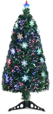 LEADZM Künstlicher Weihnachtsbaum mit Beleuchtung, Tannenbaum künstlich mit Metallständer, PVC, für Zuhause, Büro, Geschäfte und Hotels (90cm, Grün mit 12 LEDs)