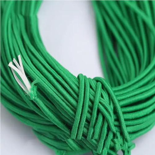 LUAND Banda elástica Redonda Colorida de 5M y 2mm , Cuerda elástica Redonda, Banda de Goma, línea elástica, Accesorios de Costura DIY