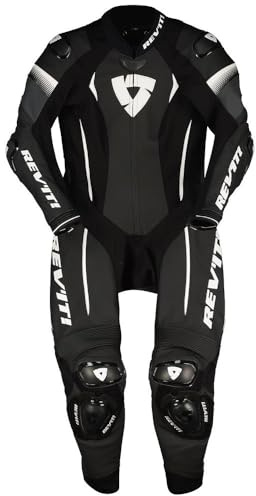 Revit Xena 4 Tuta in pelle da moto monopezzo da donna, nero/bianco, 40