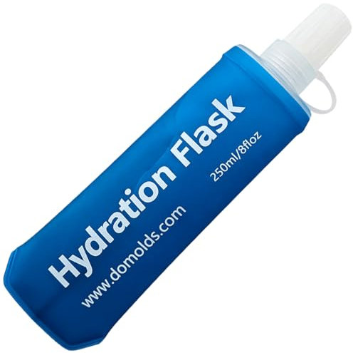 CXWLJL Bouteille d'eau souple pliable de 250 ml pour course à pied, sac d'hydratation pliable pour randonnée, cyclisme, escalade – Bleu