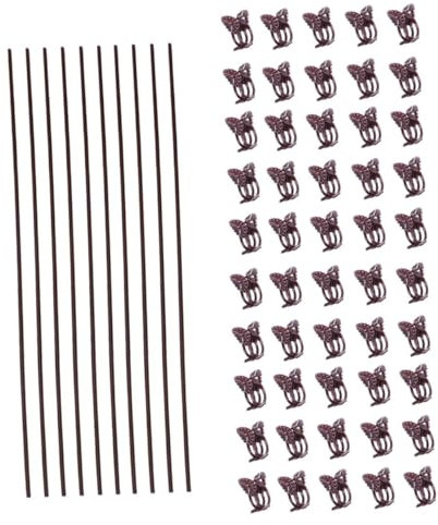 BESPORTBLE 20 STK Phalaenopsis-Orchideen-Clip klemmbausteine Perlmutt Halterung bilden Metall Befestigung Plastik