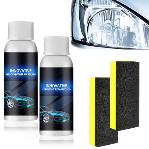 Ycaaeo 2PCS × 50ml Reparatur-Flüssigkeit für Autoscheinwerfer, 2025 New Scheinwerfer Reiniger, Auto Polieren Flüssigkeit, Car Headlight Repair Fluid, Beschichtungslösung zur Reparatur von Kratzern