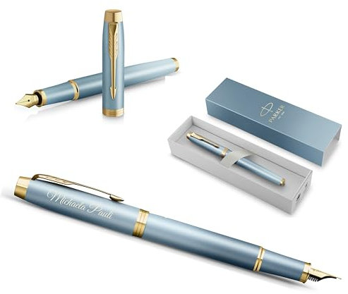 PARKER IM Rituals Turquoise Green Füllfederhalter mit Gravur | Premium Stift | Geschenkbox | personalisiertes Geschenk | | Geburtstag (Turquoise Green)