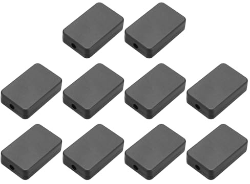 sourcing map 2.16 x 1.38 x 0.59 Junction Box Dustproof DIY Electronic Wiring Box Enclosure Project Case ABS for DIY Electronic Projects Black, 10 Pack