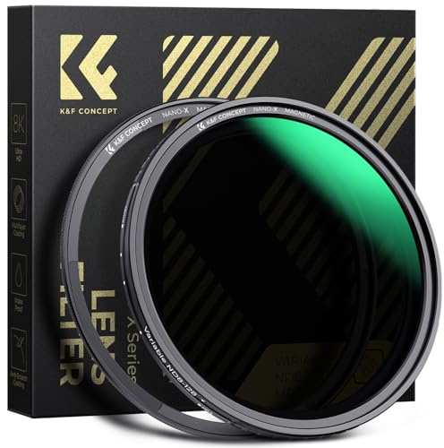 k&F CONCEPT A1 55mm Variabler ND Filter 3-7 Blenden VND | Magnetischer ND8-ND128 (ND0.9-ND2.1 Neutral Graufilter, Optisches Glas mit Multi-Nano-Beschichtung,Nano-Xcel,FG709