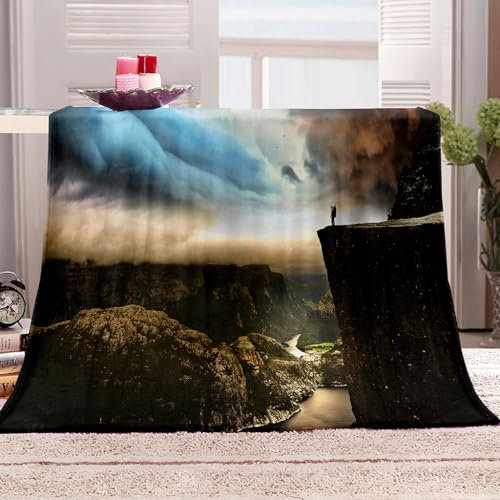 Kinderdecke 100 X 150 cm Decke Flauschig Natur Landschaft Decke Herbst Fleece Decke