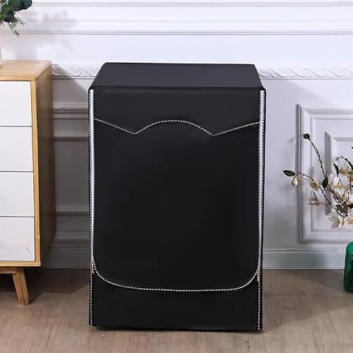 Cozary Vattentätt tvättmaskinsöverdrag, 420D Oxford Utomhus Tvättmaskinsöverdrag med dragkedja, UV-skydd Dammtätt Tvättmaskinsskydd för tvättmaskiner och torktumlare 60 x 65 x 85 cm