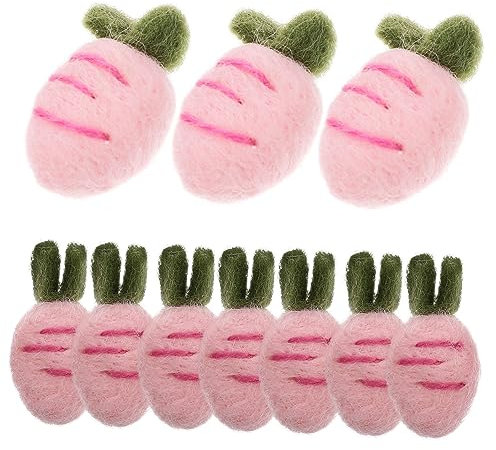 Operitacx 10stücke Pack Filz-haarnadeln Zum Selbermachen Mit Cartoon-filzspielzeug Entzückende Filz-haarspangen Für Junge Mädchen Bastel-Accessoire Aus Filz