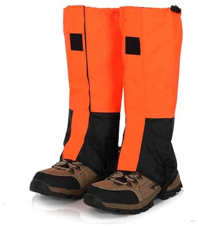 MNDAA Leg Gaiters,Kids Snow Gaiters,Outdoor Activity Leg Gaiters,Adjustable Snow Gaiters,for Mountain Snow Hiking Skiing Walking Climbing(Orange2)