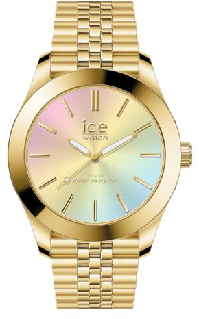 Ice-Watch, Ice Stål Guld Regnbåge, Kvinnors Guldklocka Med Rostfritt Stålarmband, 024747, Small