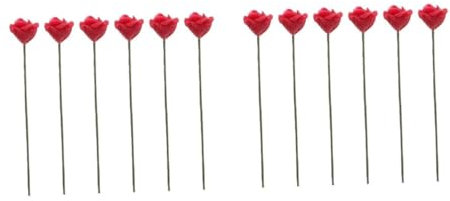 ULTECHNOVO 12pcs Flower Decoration Miniature Simulation Arrangement Model for Doll House