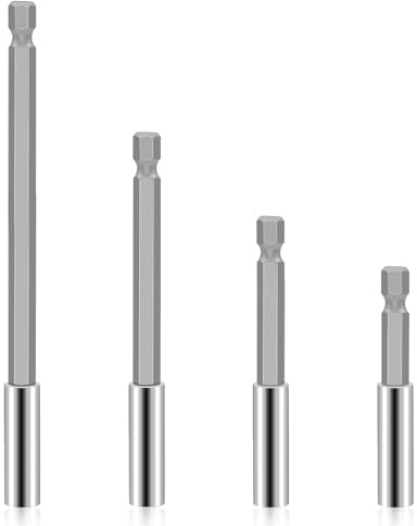 MISIQIMA 4 piezas extensión puerta boquilla atornilladora vástago hexagonal, extensión punta atornilladora 60-150 mm para destornilladores eléctricos y neumáticos, taladros