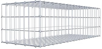 Gabion,Gabion Stone Basket - 100x30x40cm (LxHxD) - Durable Square Mesh 5x10cm - 40cm Depth - Ideal for Landscaping, Retaining Walls, Erosion Control, and Garden Projects