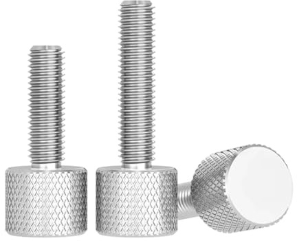 304 Edelstahl-Siebmuster, gerändelte Rändelschrauben M2,5, M3, M4, M5, M6, M8, Flachkopf-Feststellschraube, runde Einstellschraube Für Arten von Ständer und Maschinen(8mm,M2.5(5pcs))