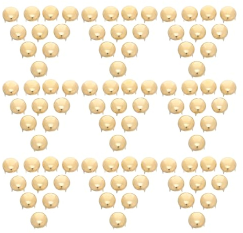 SEWOART Clous Rivetés Bombés Dorés 12 MM 100 Pcs Rivets Griffes Métalliques pour Tissus Paquet Ceintures et Vêtements Clous à Tête Champignon pour Loisirs Créatifs et