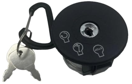 FUBESK Interrupteur d'allumage pour SCAG for Freedom for Liberty Z avec 2 clés de protection, interrupteur de démarrage de rechange pour tondeuse à gazon et équipement électrique d'extérieur