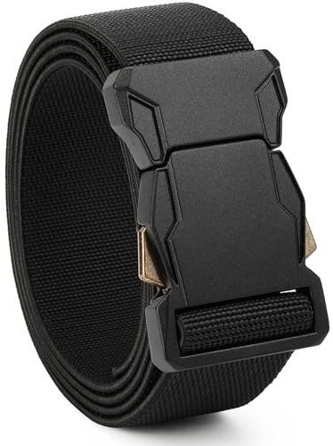 Bon4Extrao Taktischer Gürtel Herren mit Schnellverschluss - Militär Wandern 3,8cm Arbeitsgürtel Herren mit Schwere Sicherheitsgurt Schnalle - Stufenlos Verstellbar