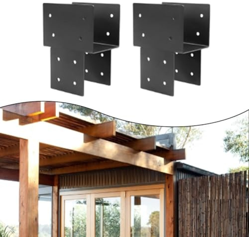 For Gazebo Post Cap TieDown Bracket Compatible with 4x4'' Posts Interior 3 5 x 3 5'' Metal Connector for Improved Stability and Integrity (1pcs)