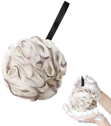 Doccia Sfera Morbido a Maglia Fine con Azione Schiumogena Delicata | Spugna Grande da Bagno per Donna Uomo Famiglia Bambini Viaggio Bagno Spa Casa Hotel