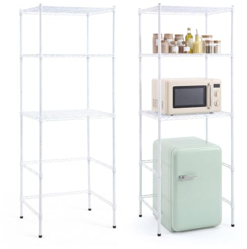 Briwooody 3-Tier Detachable Mini Fridge Stand Shelf with Storage