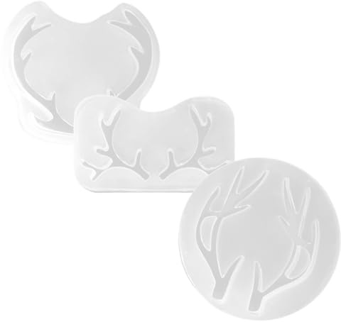 GARVALON Molde de Silicona para Fondant con Diseño de Asta de Ciervo para Decorar Pasteles Bombones y Chocolate Molde Flexible y Antiadherente para Repostería Creativa