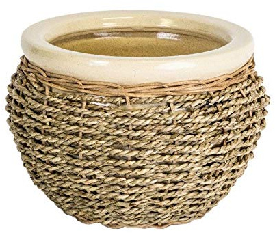 Ivyline Übertopf aus Seegras, naturfarben, 14 cm, Einheitsgröße